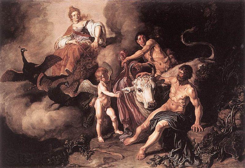 Pieter Lastman Juno Discovering Jupiter with Io Norge oil painting art